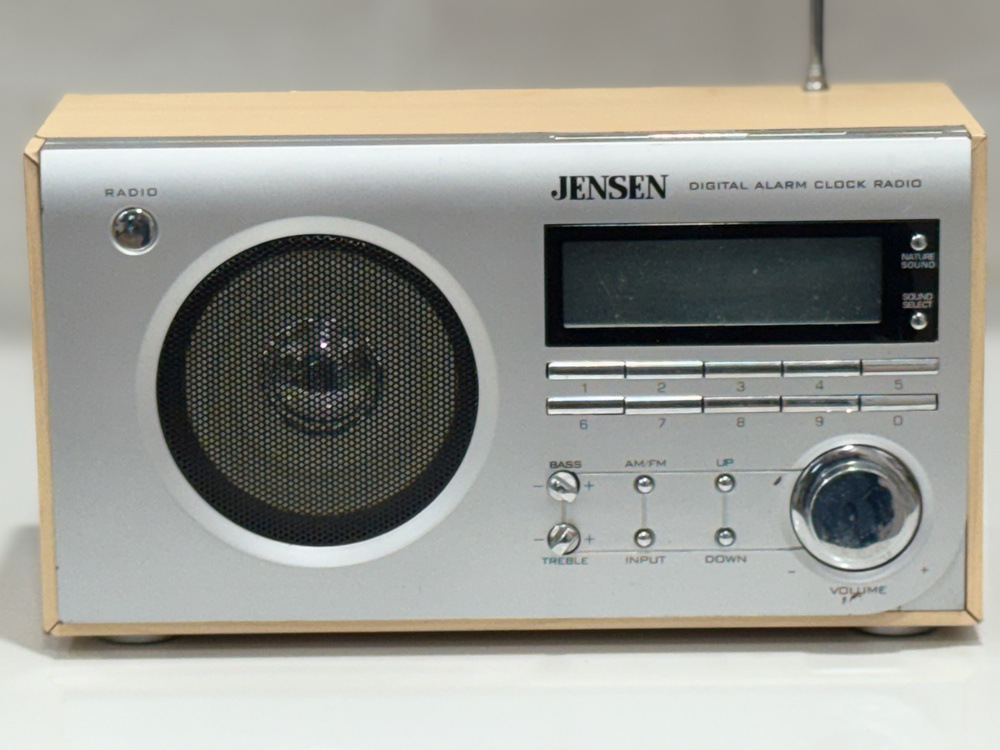 Vintage Jensen JCR-425 Wood Digital AM FM Alarm Clock Radio Nature Sounds Manual
